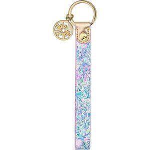 Leatherette Strap Key Chain, Cute Wristlet with Metal Ring